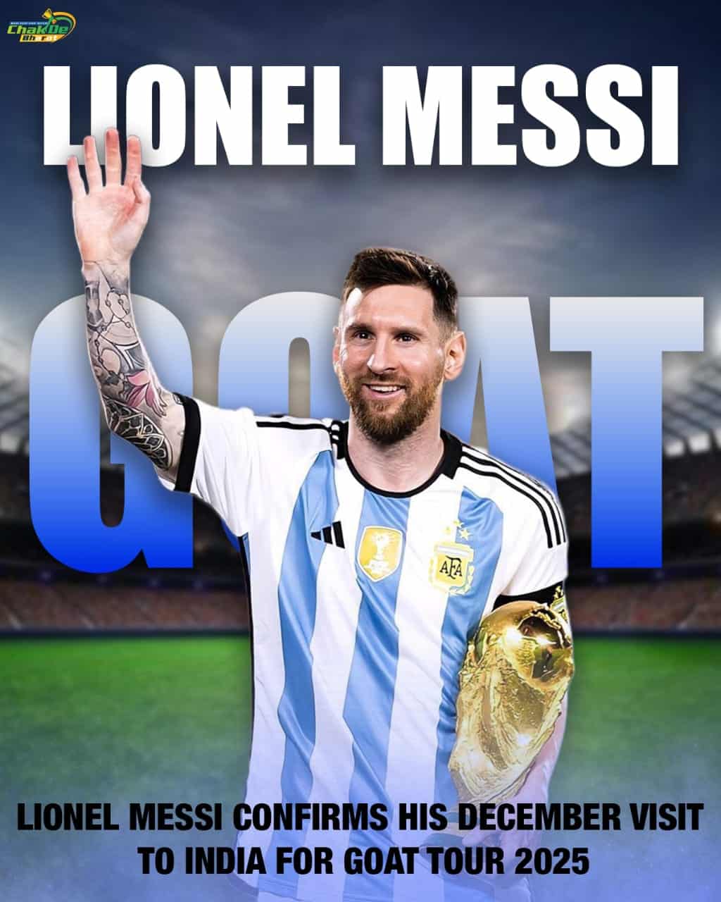 Lionel Messi set to visit india in december